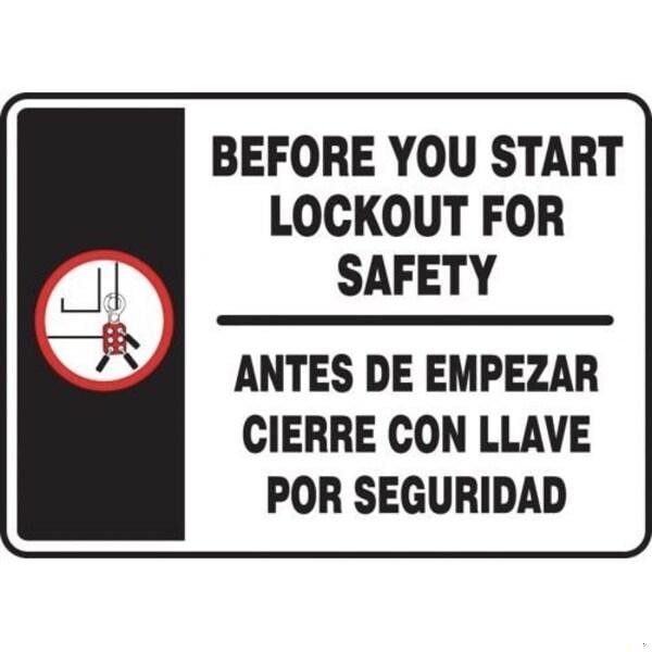 Accuform SPANISH BILINGUAL Safety Sign SBMLKT512VA SBMLKT512VA - main